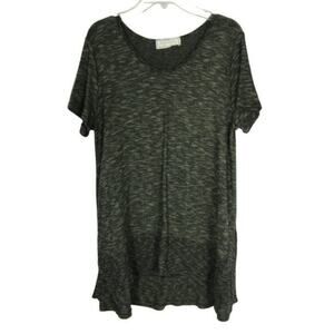 Sinuos Women's Olive Green Scoop Neck Short Sleeve Pullover Blouse Top Size S